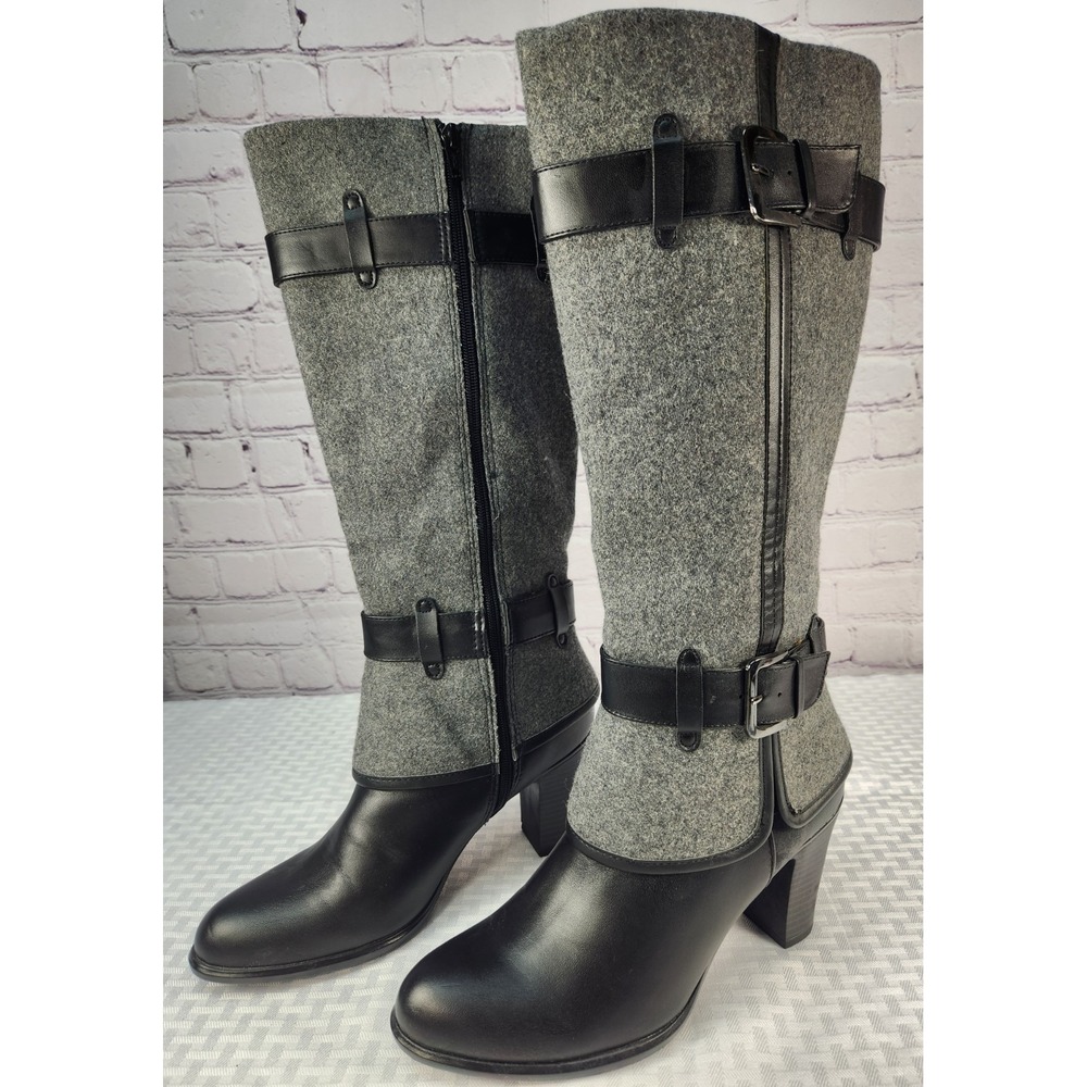 Sole Sensibility Women's Boots 9 Gray & Black Excellent Condition